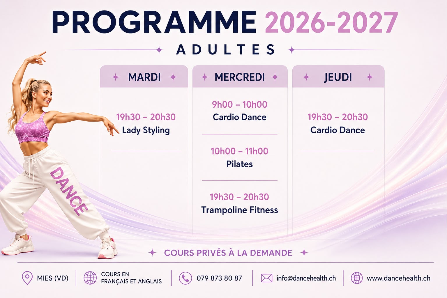 Programme 2026-2027 Adultes – Dance & Health Mies